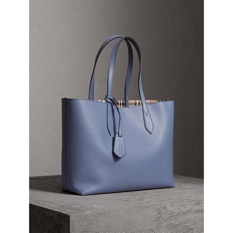 burberry reversible tote blue|burberry haymarket check tote.